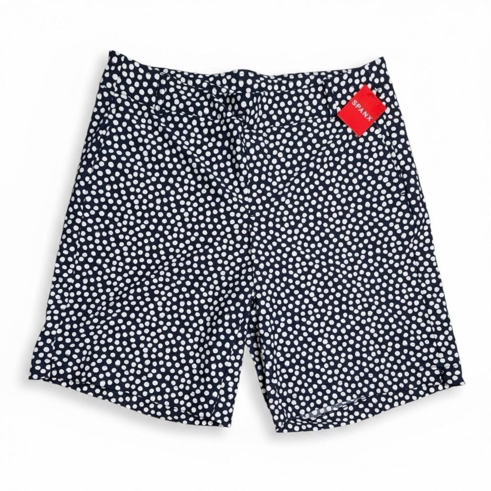 SPANX Sunshine Short 10" Women's Boat Beach Board Bermuda Navy Swim Short